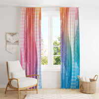 Polynesian Tribal Pattern Patchwork Picturesque Window Curtain Holographic LT7 - Polynesian Pride