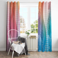 Polynesian Tribal Pattern Patchwork Picturesque Window Curtain Holographic LT7 - Polynesian Pride
