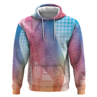 Polynesian Tribal Pattern Patchwork Picturesque Zip Hoodie Holographic LT7 Pullover Hoodie Holographic - Polynesian Pride