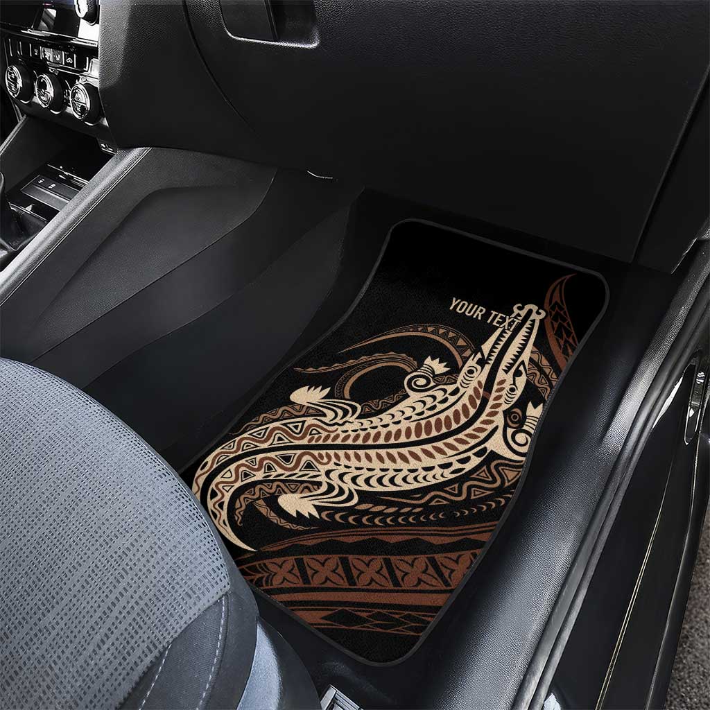 Personalized Solomon Islands Crocodile Car Mats Hapi Isles - Independence Anniversary LT7 - Polynesian Pride
