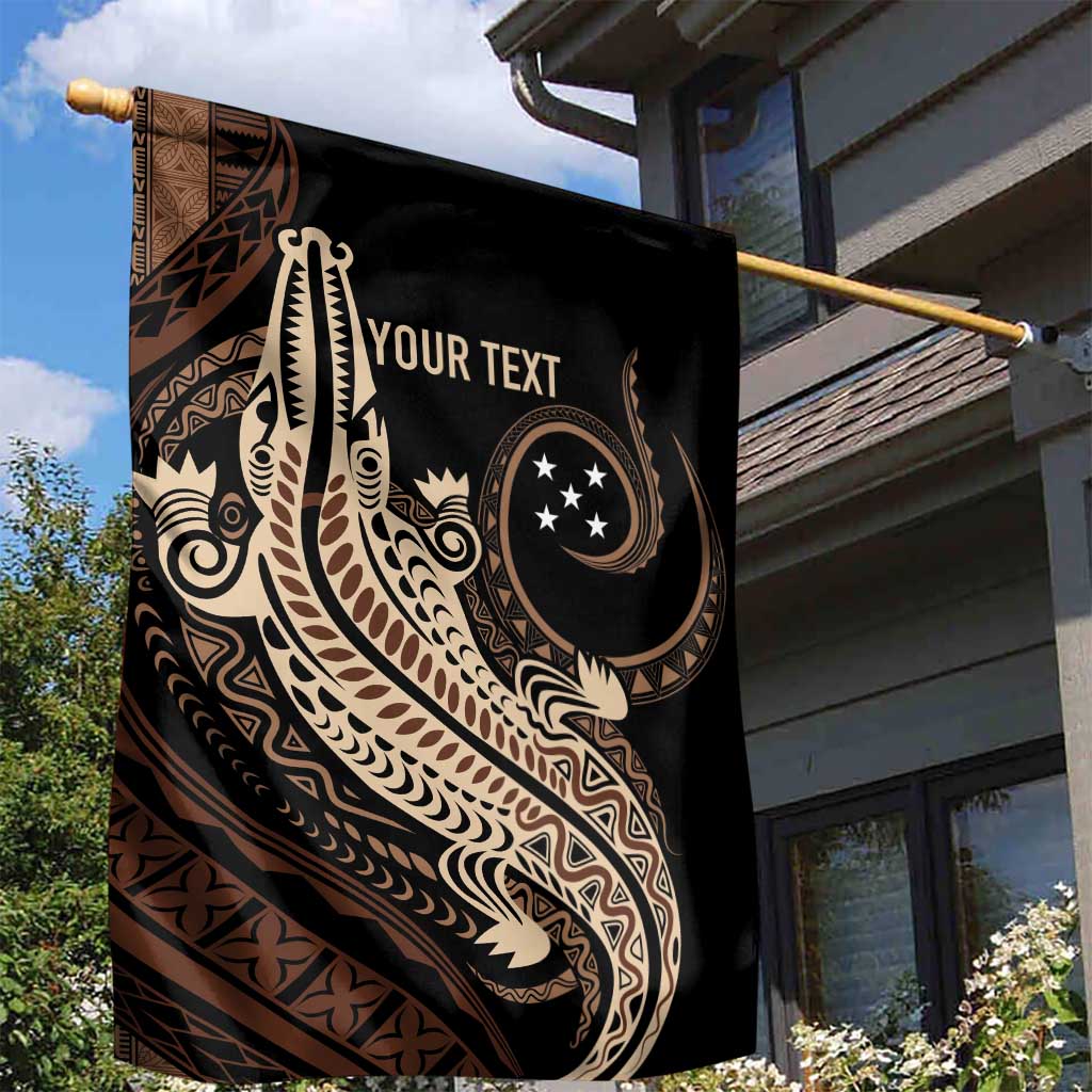 Personalized Solomon Islands Crocodile Garden Flag Hapi Isles - Independence Anniversary LT7 - Polynesian Pride