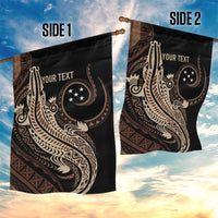 Personalized Solomon Islands Crocodile Garden Flag Hapi Isles - Independence Anniversary LT7 - Polynesian Pride