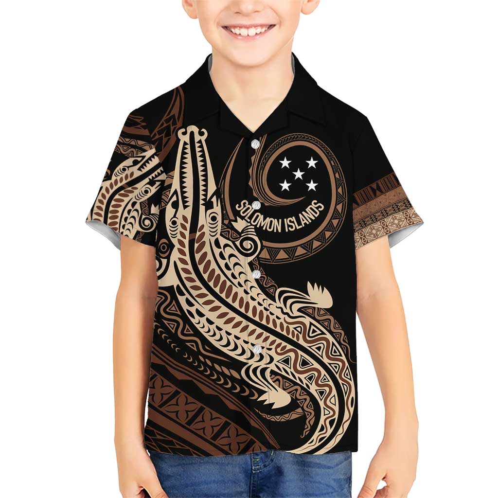 Personalized Solomon Islands Crocodile Hawaiian Shirt Hapi Isles - Independence Anniversary LT7 - Polynesian Pride