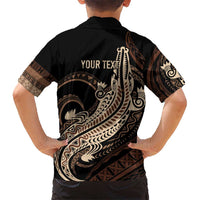 Personalized Solomon Islands Crocodile Kid Hawaiian Shirt Hapi Isles - Independence Anniversary LT7 - Polynesian Pride