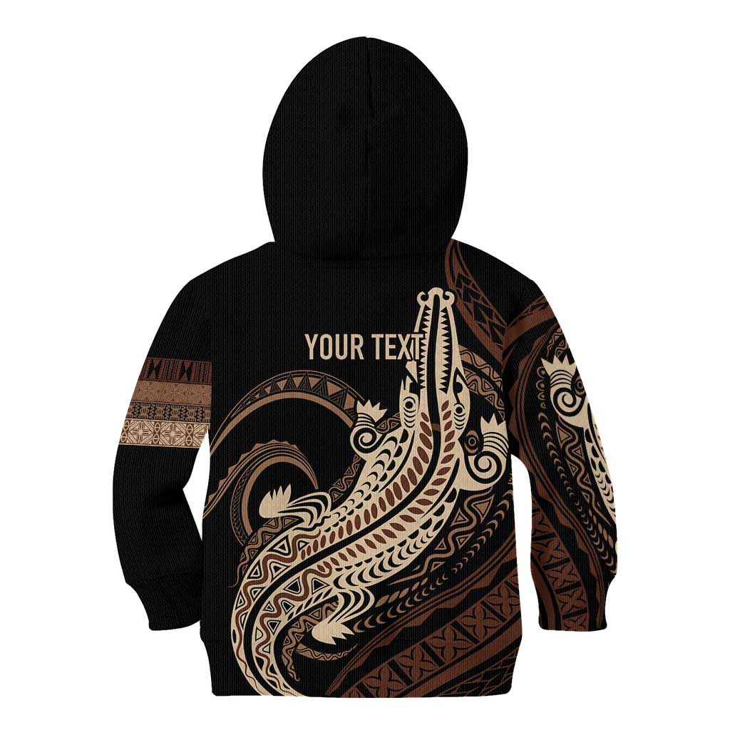 Personalized Solomon Islands Crocodile Kid Hoodie Hapi Isles - Independence Anniversary LT7 - Polynesian Pride