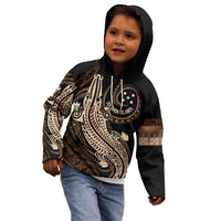 Personalized Solomon Islands Crocodile Kid Hoodie Hapi Isles - Independence Anniversary LT7 - Polynesian Pride
