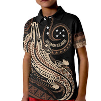 Personalized Solomon Islands Crocodile Kid Polo Shirt Hapi Isles - Independence Anniversary LT7 Kid Brown - Polynesian Pride