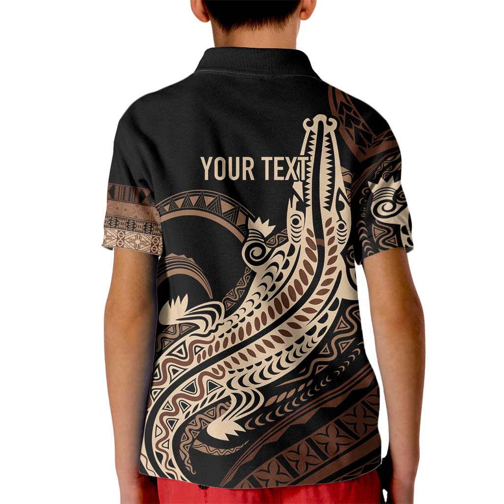 Personalized Solomon Islands Crocodile Kid Polo Shirt Hapi Isles - Independence Anniversary LT7 - Polynesian Pride