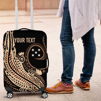 Personalized Solomon Islands Crocodile Luggage Cover Hapi Isles - Independence Anniversary LT7 Brown - Polynesian Pride