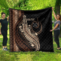 Personalized Solomon Islands Crocodile Quilt Hapi Isles - Independence Anniversary LT7 - Polynesian Pride