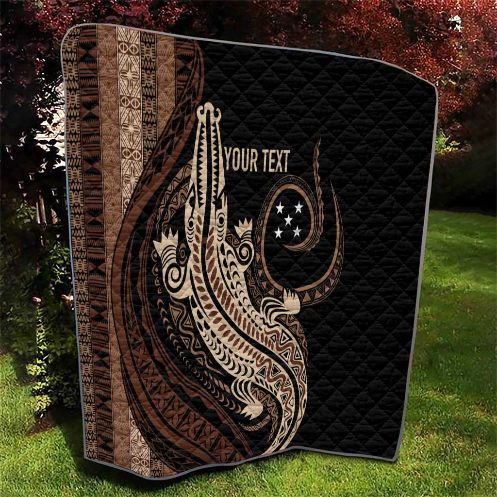Personalized Solomon Islands Crocodile Quilt Hapi Isles - Independence Anniversary LT7 - Polynesian Pride
