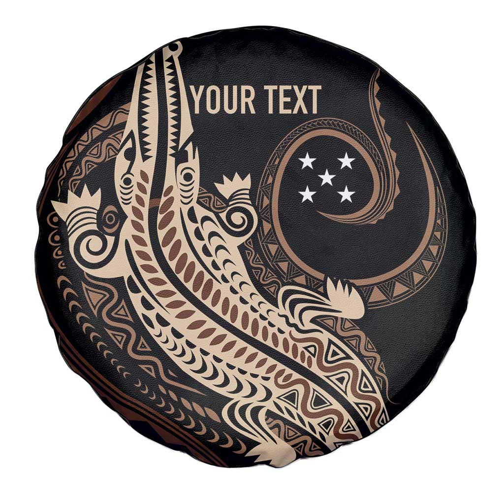 Personalized Solomon Islands Crocodile Spare Tire Cover Hapi Isles - Independence Anniversary LT7 - Polynesian Pride