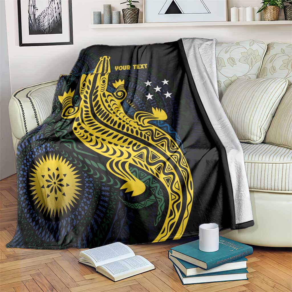 Personalized Solomon Islands Independence Anniversary Blanket Crocodile Mix Tapa LT7 Colorful - Polynesian Pride