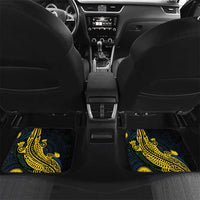Personalized Solomon Islands Independence Anniversary Car Mats Crocodile Mix Tapa LT7 Set 2pcs - Back Colorful - Polynesian Pride