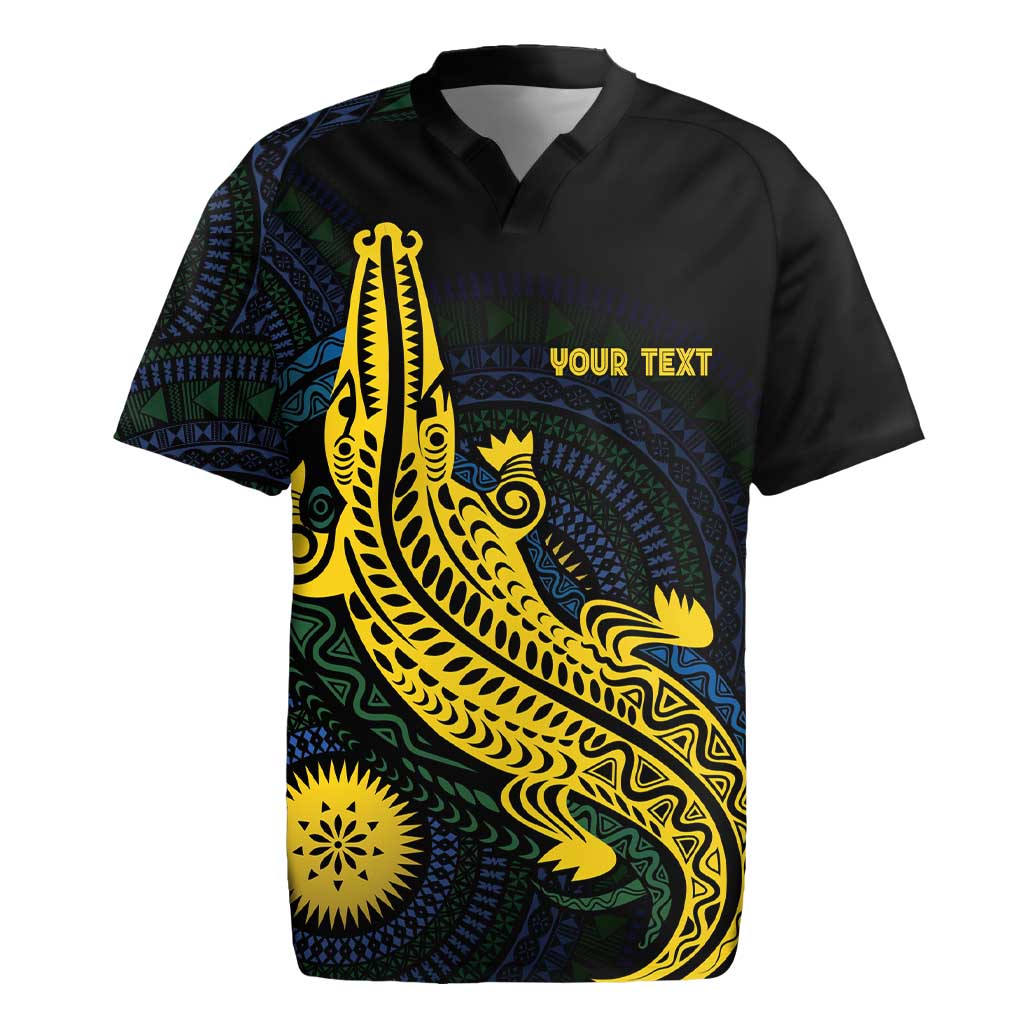 Personalized Solomon Islands Independence Anniversary Rugby Jersey Crocodile Mix Tapa LT7 Colorful - Polynesian Pride