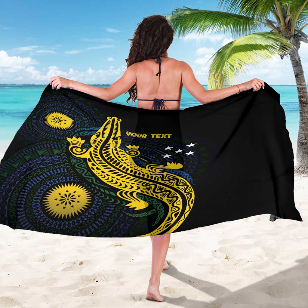 Personalized Solomon Islands Independence Anniversary Sarong Crocodile Mix Tapa LT7 - Polynesian Pride