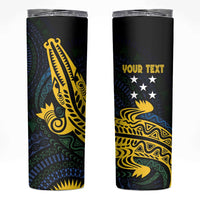 Personalized Solomon Islands Independence Anniversary Skinny Tumbler Crocodile Mix Tapa LT7 Colorful - Polynesian Pride