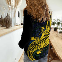 Personalized Solomon Islands Independence Anniversary Women Casual Shirt Crocodile Mix Tapa LT7 - Polynesian Pride