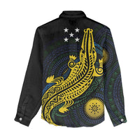 Personalized Solomon Islands Independence Anniversary Women Casual Shirt Crocodile Mix Tapa LT7 - Polynesian Pride