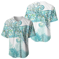 Aotearoa Maori Koru Curves Baseball Jersey Mossy Paua Shell LT7 - Polynesian Pride