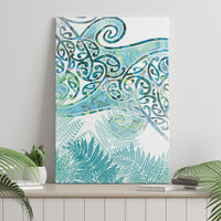 Aotearoa Maori Koru Curves Canvas Wall Art Mossy Paua Shell LT7 - Polynesian Pride