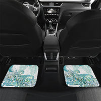 Aotearoa Maori Koru Curves Car Mats Mossy Paua Shell LT7 Set 2pcs - Back Green - Polynesian Pride