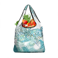 Aotearoa Maori Koru Curves Grocery Bag Mossy Paua Shell LT7 1-pack One Size Green - Polynesian Pride