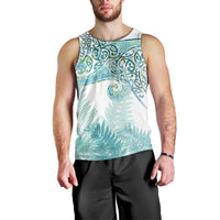 Aotearoa Maori Koru Curves Men Tank Top Mossy Paua Shell LT7 - Polynesian Pride