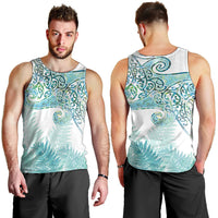 Aotearoa Maori Koru Curves Men Tank Top Mossy Paua Shell LT7 - Polynesian Pride