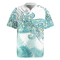 Aotearoa Maori Koru Curves Rugby Jersey Mossy Paua Shell LT7 Green - Polynesian Pride