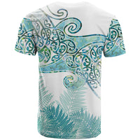 Aotearoa Maori Koru Curves T Shirt Mossy Paua Shell LT7 - Polynesian Pride