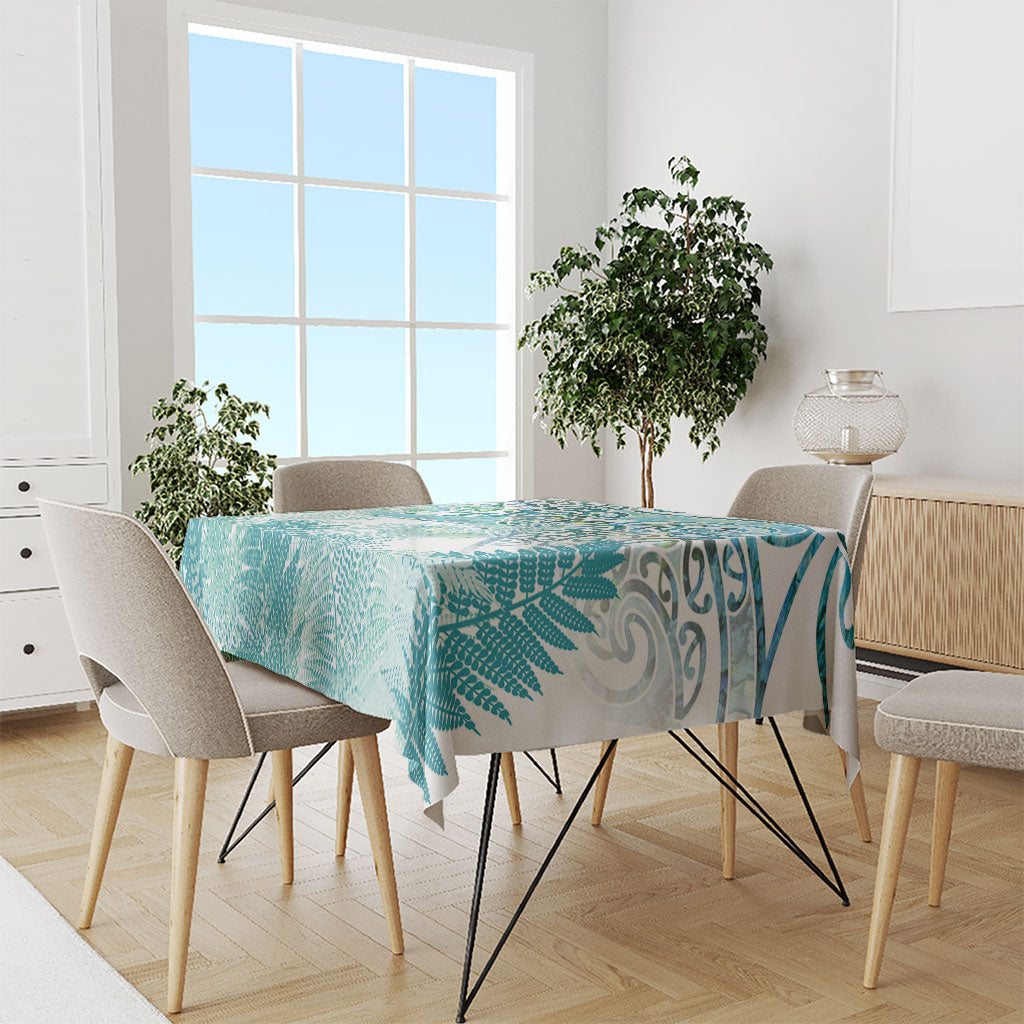 Aotearoa Maori Koru Curves Tablecloth Mossy Paua Shell LT7 - Polynesian Pride