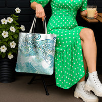 Aotearoa Maori Koru Curves Tote Bag Mossy Paua Shell LT7 - Polynesian Pride
