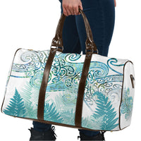 Aotearoa Maori Koru Curves Travel Bag Mossy Paua Shell LT7 - Polynesian Pride