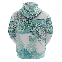 Aotearoa Maori Koru Curves Zip Hoodie Mossy Paua Shell LT7 - Polynesian Pride