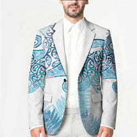 Aotearoa Maori Koru Curves Blazer Aqua Paua Shell LT7 - Polynesian Pride