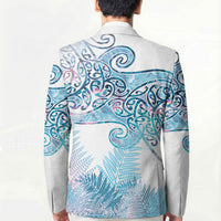 Aotearoa Maori Koru Curves Blazer Aqua Paua Shell LT7 - Polynesian Pride