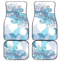 Aotearoa Maori Koru Curves Car Mats Aqua Paua Shell LT7 - Polynesian Pride