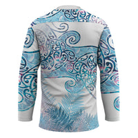 Aotearoa Maori Koru Curves Hockey Jersey Aqua Paua Shell LT7 - Polynesian Pride