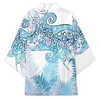 Aotearoa Maori Koru Curves Kimono Aqua Paua Shell LT7 - Polynesian Pride