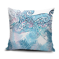 Aotearoa Maori Koru Curves Pillow Cover Aqua Paua Shell LT7 Blue - Polynesian Pride