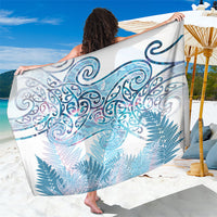 Aotearoa Maori Koru Curves Sarong Aqua Paua Shell LT7 One Size 44 x 66 inches Blue - Polynesian Pride