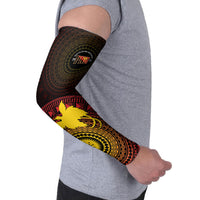 Papua New Guinea Independence Personalized Arm Sleeves Tapa Circle LT7 - Polynesian Pride