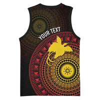 Papua New Guinea Independence Personalized Basketball Jersey Tapa Circle LT7 - Polynesian Pride