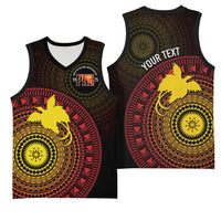 Papua New Guinea Independence Personalized Basketball Jersey Tapa Circle LT7 - Polynesian Pride