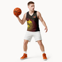 Papua New Guinea Independence Personalized Basketball Jersey Tapa Circle LT7 - Polynesian Pride
