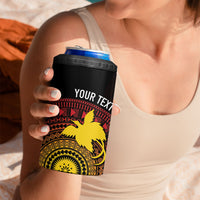 Papua New Guinea Independence Personalized 4 in 1 Can Cooler Tumbler Tapa Circle LT7 - Polynesian Pride