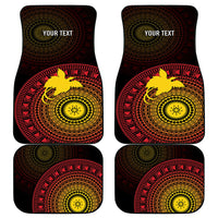Papua New Guinea Independence Personalized Car Mats Tapa Circle LT7 - Polynesian Pride