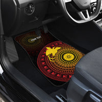 Papua New Guinea Independence Personalized Car Mats Tapa Circle LT7 - Polynesian Pride