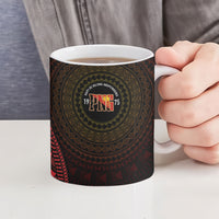 Papua New Guinea Independence Personalized Ceramic Mug Tapa Circle LT7 - Polynesian Pride